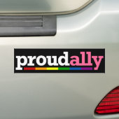 Proud Ally Black Bumpersticker (Op auto)
