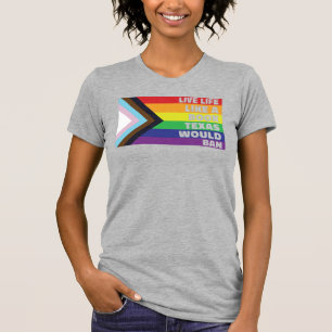 Proud Ally LGBTQ Gay Lesbisch Trans Live Like Boek T-shirt