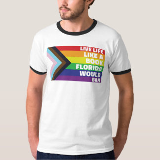 Proud Ally LGBTQ Gay Lesbisch Trans Live Like Boek T-shirt