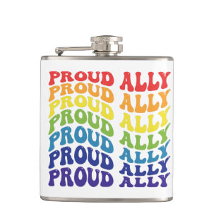 Proud Ally LGBTQ Gay Pride Regenboog Heupfles