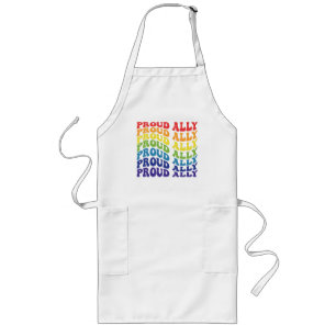 Proud Ally LGBTQ Gay Pride Regenboog Lang Schort