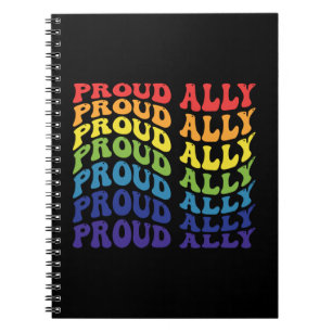 Proud Ally LGBTQ Gay Pride Regenboog Notitieboek