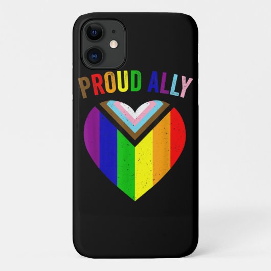 Proud Ally LGBTQAI Gay POC Transgender Pride Flag Case-Mate iPhone Case (Achterkant)