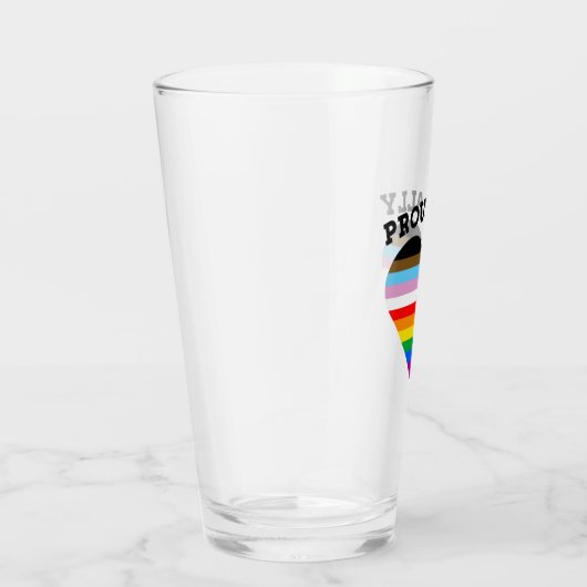 Proud Ally Progress Pride Glas (Rechts)