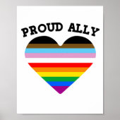 Proud Ally Progress Pride Poster (Voorkant)