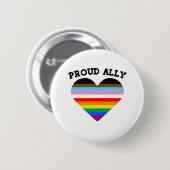 Proud Ally Progress Pride Ronde Button 5,7 Cm (Voorkant /achterkant)