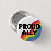 Proud Ally Rainbow Pride Month Ronde Button 3,2 Cm (Voorkant /achterkant)