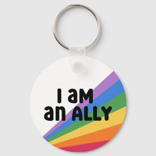 Proud Ally Rainbow Pride Month Sleutelhanger