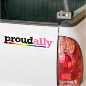 Proud Ally White Bumpersticker (Op Truck)