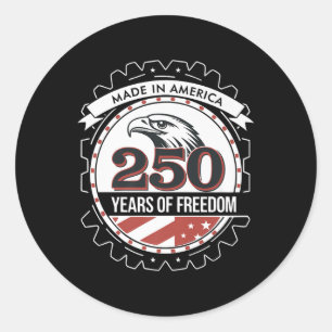 Proud America 250th Jubileum Grunge Verenigde Stat Ronde Sticker