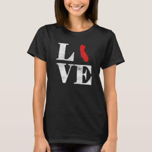 Proud America Citizen State Flag Land Map Love Cal T-shirt
