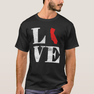 Proud America Citizen State Flag Land Map Love Cal T-shirt