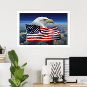 Proud American Eagle Poster (Thuiskantoor)