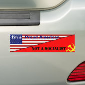Proud American geen socialist Bumpersticker (Op auto)