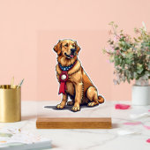 Proud American Golden Retriever Vintage Tee 4 (Mariage)