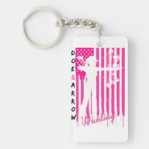 Proud American Huntress Pink Sleutelhanger