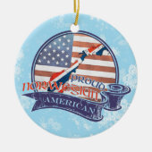 Proud American Norwegian Kerstornament Keramisch Ornament (Voorkant)