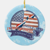 Proud American Norwegian Kerstornament Keramisch Ornament (Achterkant)