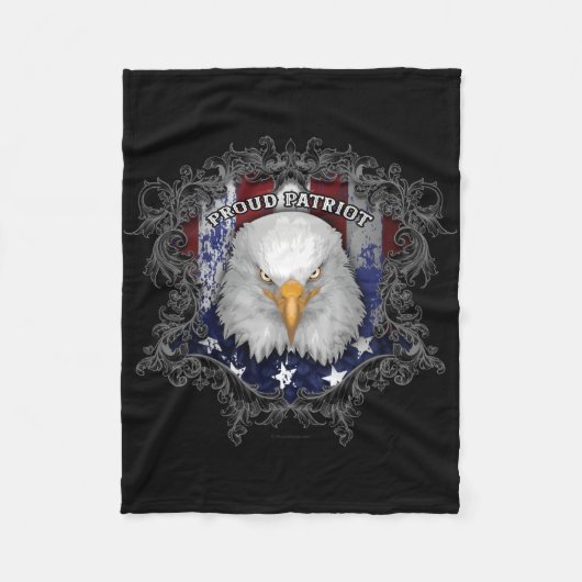 Proud American Patriot Fleece Deken (Voorkant)