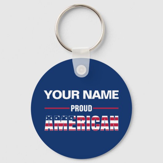 Proud American Personalized Sleutelhanger (Voorkant)