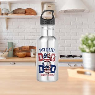 Proud American Pet Dog Dad Lover US Flag Waterfles