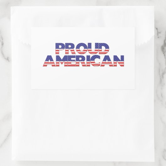 Proud American Rechthoekige Sticker (Tas)
