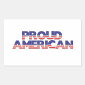 Proud American Rechthoekige Sticker (Voorkant)