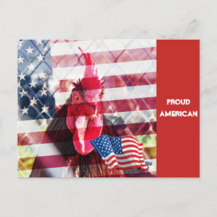 Proud American Rooster Briefkaart