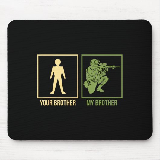 Proud Army Brother I-navy Airforce Seal Ranger  Muismat (Voorkant)