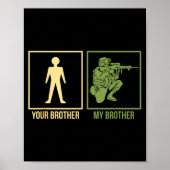 Proud Army Brother I-navy Airforce Seal Ranger Poster (Voorkant)