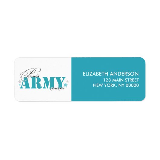 Proud Army Mam Etiket (Voorkant)