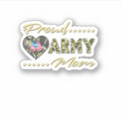Proud Army Mam ons Flag Dog tassen Militaire Moede Sticker (Voorkant)