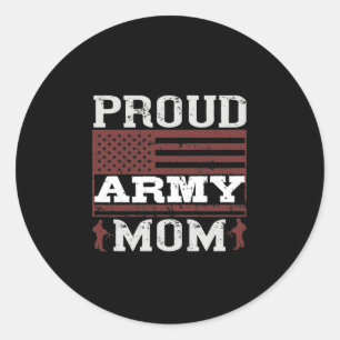 Proud Army Mam Ronde Sticker