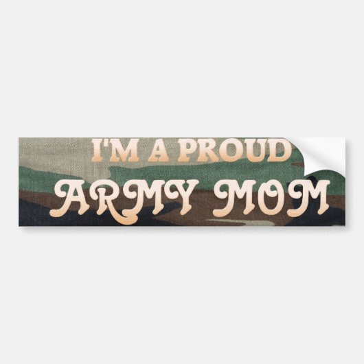 PROUD ARMY MOM BUMPERSTICKER (Voorkant)