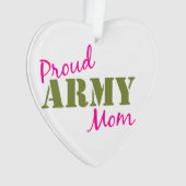 Proud Army Mom - Ornament van het hart (voorkant)