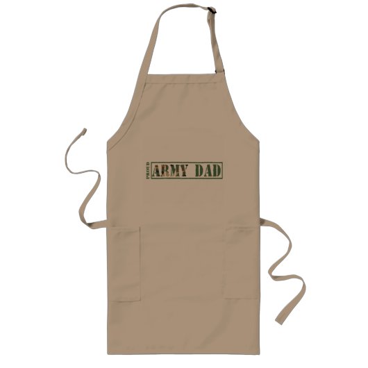 Proud Army Pap Long Khaki Apron Lang Schort (Voorkant)