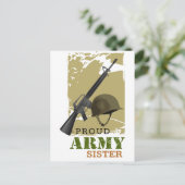 Proud Army Sister Briefkaart (Staand voorkant)