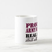 Proud Army Wife Echte PT begint met mij Magische Mok (Center)