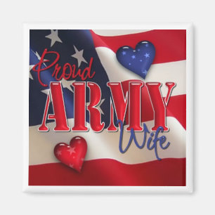 "Proud ARMY Wife" Magneet