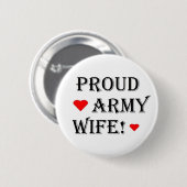 Proud Army Wife Ronde Button 5,7 Cm (Voorkant /achterkant)
