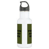 Proud Army Wife Waterfles (Achterkant)