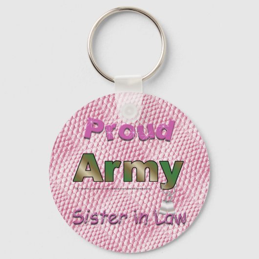 Proud Army Zuster in Law Sleutelhanger (Voorkant)