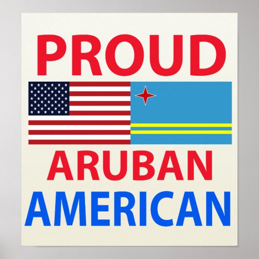 Proud Aruban American Poster (Voorkant)