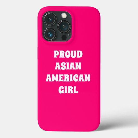 Proud Asian American Girl, hot roze wit Case-Mate iPhone Case (Achterkant)