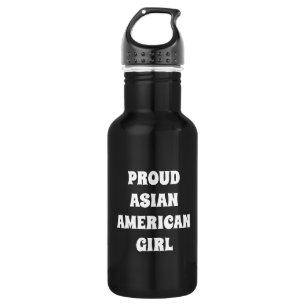 Proud Asian American Girl, Roestvrij Staal Water B Waterfles