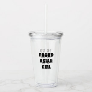 Proud Asian Girl, heldere acryltumbler Acryl Drinkbeker