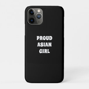 Proud Asian Girl, zwart wit iPhone 11 Pro Hoesje