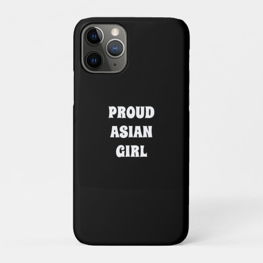 Proud Asian Girl, zwart wit Case-Mate iPhone Case (Achterkant)