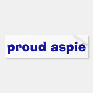 Proud Aspie Bumpersticker