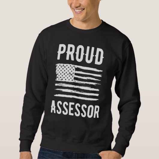 Proud Assessor Profession American Flag Trui (Voorkant)